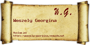 Weszely Georgina névjegykártya