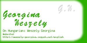 georgina weszely business card